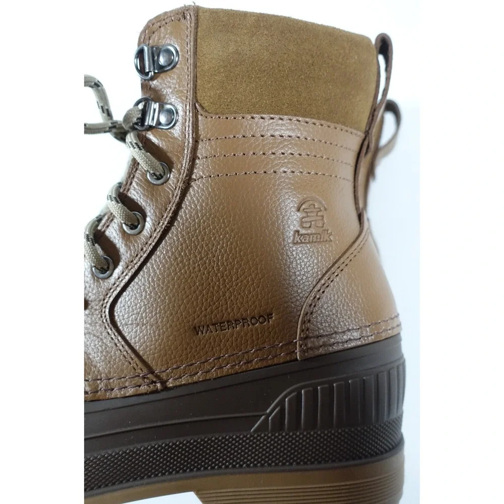 Kamik Hemlock Waterproof Winter Boots Men's 7 Ankle Height Brown MADE IN USA